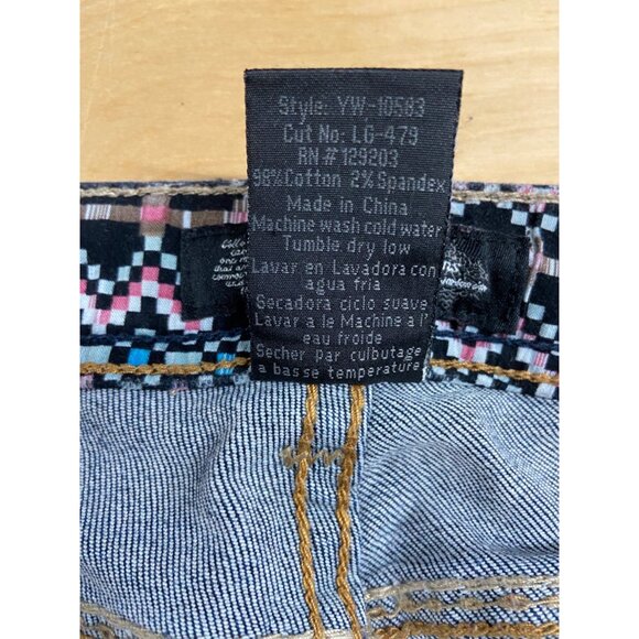 Vintage Cello Y2K Flare Jeans Size 7 Embroidered Pearl Rhinestone Pocket Bootcut - Picture 7 of 11